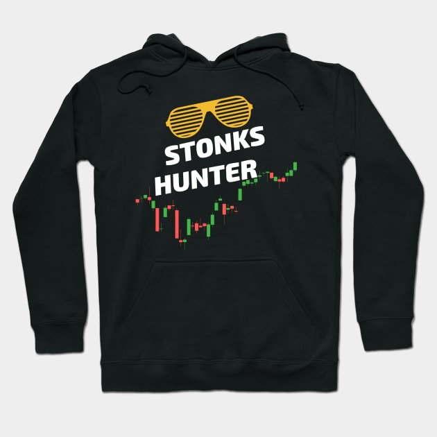 Stonks Hunter Hoodie by Trader Shirts